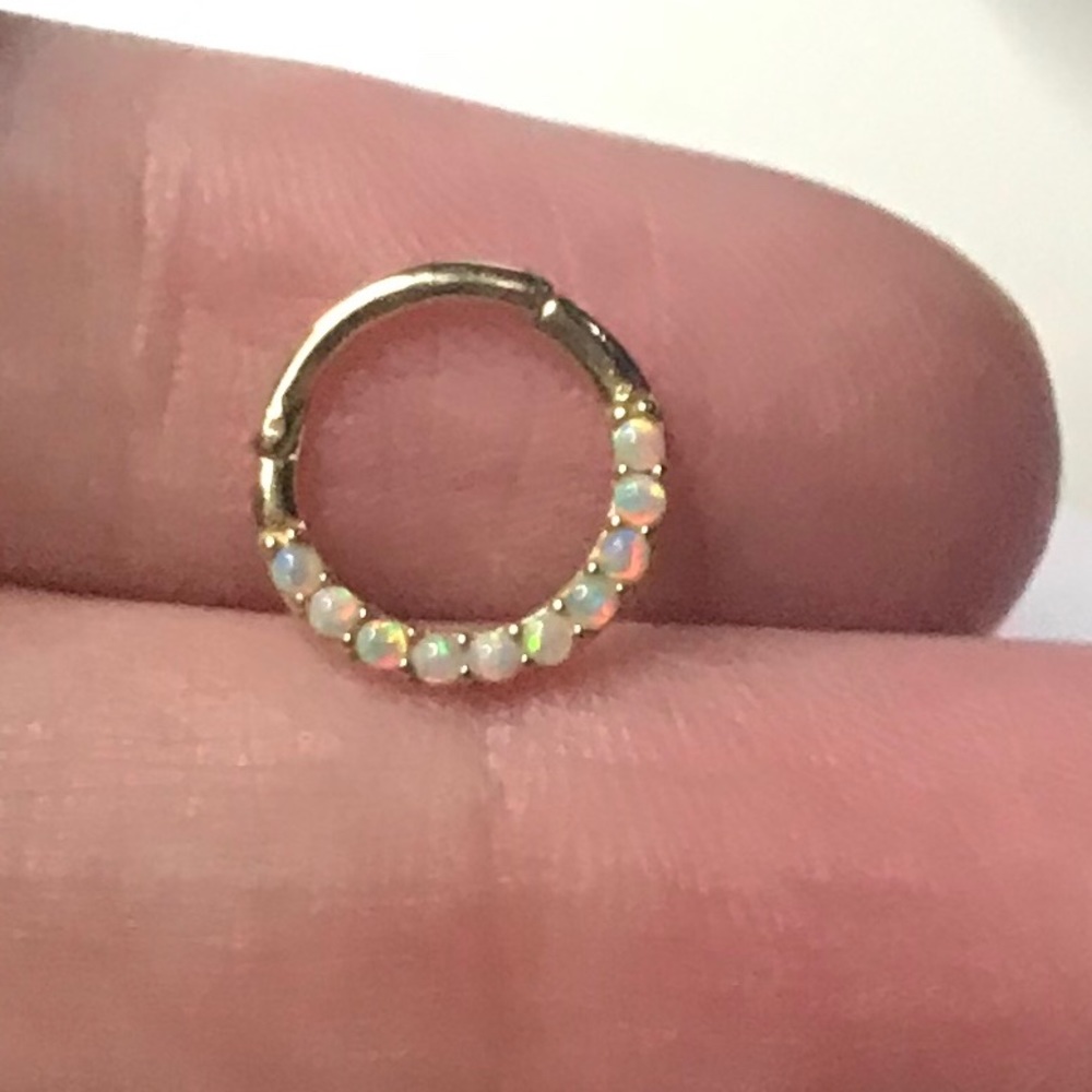 14k YG Opal Clicker